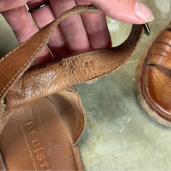 Bed Stu Lilia Ankle Strap Leather Sandals Open Toe Strappy Tan womens 8.5 summer - Picture 7 of 8